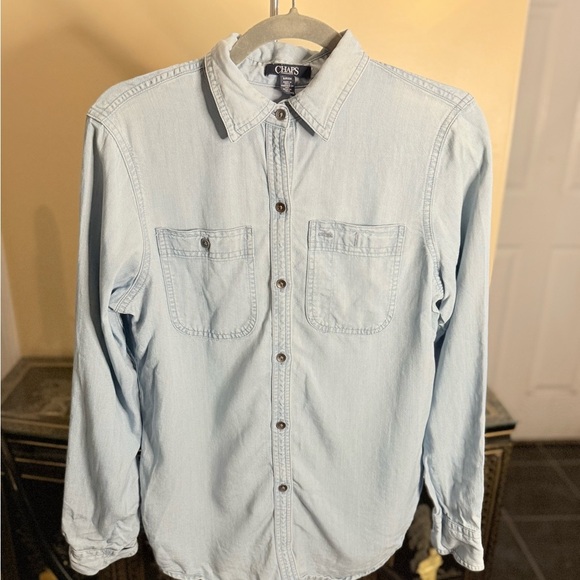 Chaps Tops - Chaps denim long sleeve button up